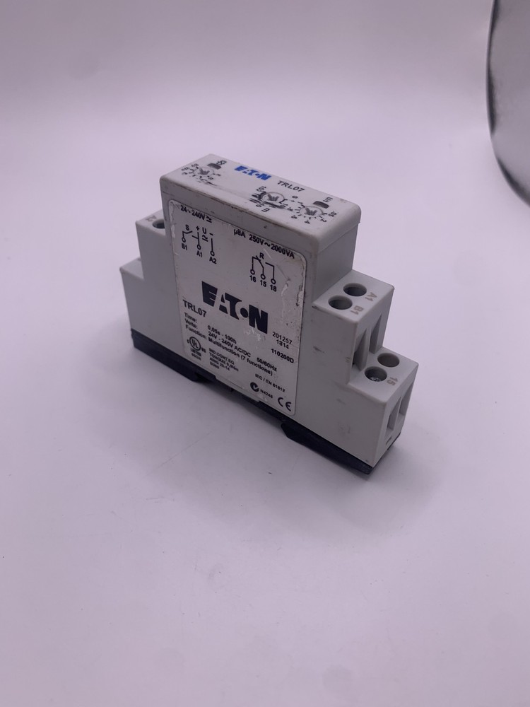 Eaton TRL07 7-function Universal TR Series Timing Relay 24-240Vac/dc Din Rail