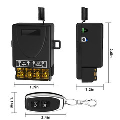 12V Remote Control Switch Wireless,Low Voltage DC 12V-72V 30A RF Relay Switch