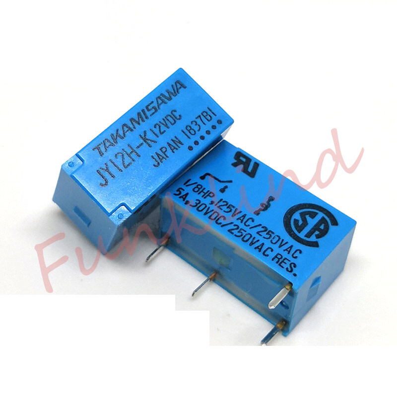 JY12H-K 12VDC JY-12H-K Power Relay 5A 12VDC 4 Pins x 2PCS