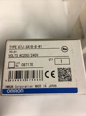 Omron G7J-3A1B-B-W1 Relay G7J3A1BB Coil: 200-240VAC