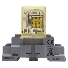 Lot of 3 IDEC RH1B-U DC24V Power Relay Plug in SPDT 10Amp 24VDC 1 Pole w/ Socket