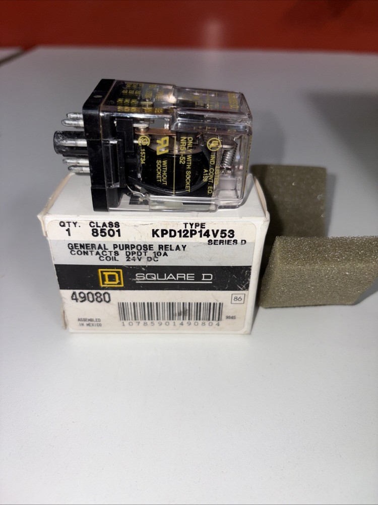 Square D KPD12P14V53 General Purpose Relay 24V DC Coil Class 8501