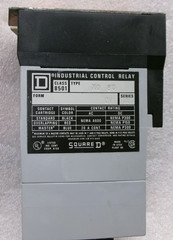 SQUARE D INDUSTRIAL CONTROL RELAY CLASS 8501 TYPE X FORM DV SERIES A #430H