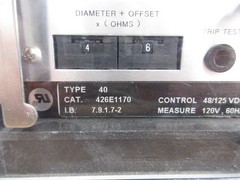 ABB Circuit Shield Loss of Excitation Relay 426E1170 Control: 48/125VDC Used