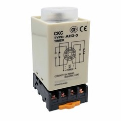 AH3-3 8 Pin Housing Delay Timer Time Relay With Base