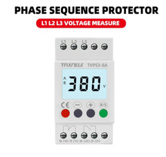 3 Phase Voltage Protector Relay Adjustable Over Under Monitoring Meter 380VAC