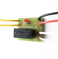 DC motor reverse polarity switch dpdt relay module 2A 12V door coop chicken DIY