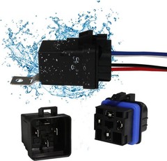 4-PIN 40/30 AMP 12 V DC Waterproof Relay Kit Harness Socket – Heavy Duty 12 AWG