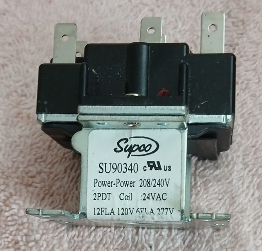 Supco SU90340 General Purpose Relay DPDT 24VAC Coil 8-Pin Screw Mount