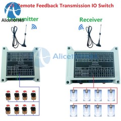 8 CH 433MHz Lora Remote Control Point to Point Feedback Wireless IO Relay Switch