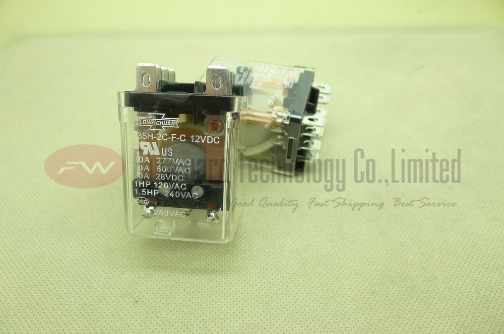 735-2C-F-C-12VDC Power Relay 25A 12VDC 8 Pins x 2pcs