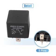 FIVE Car Vehicle Fuse Relay Switch Power JD2912-1Z-24VDC 5 Pin 40A 28VDC DC 24V