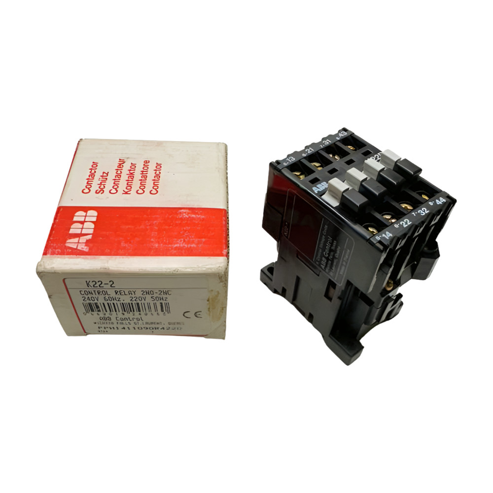 ABB K22-2 Contactor Control Relay 2NO-2NC, Coil 240V 60Hz, 220V 50Hz, K22E
