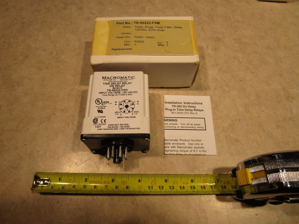 MACROMATIC TR-50222-F5M TIMER, 8 PIN, R0170