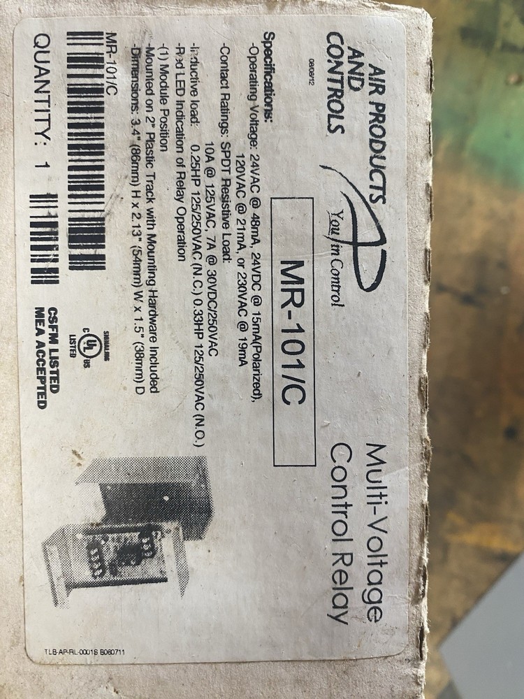 3-Air Products and Controls MR-101/C Multi-Voltage Control Relays