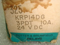 NEW, POTTER & BRUMFIELD, RELAY, KRP14DG, 3PDT, 10A, 24 VDC, NEW IN FACTORY BOX
