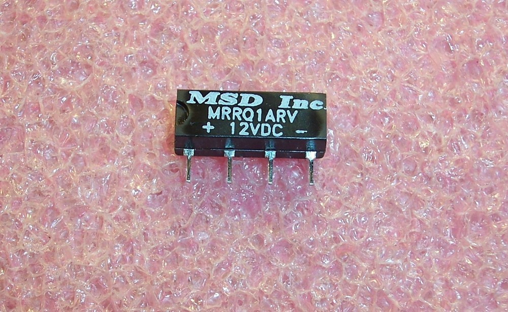 QTY (3) MRRQ1ARV-12VDC MSD INC 12V RELAY 4 PIN SIP NOS