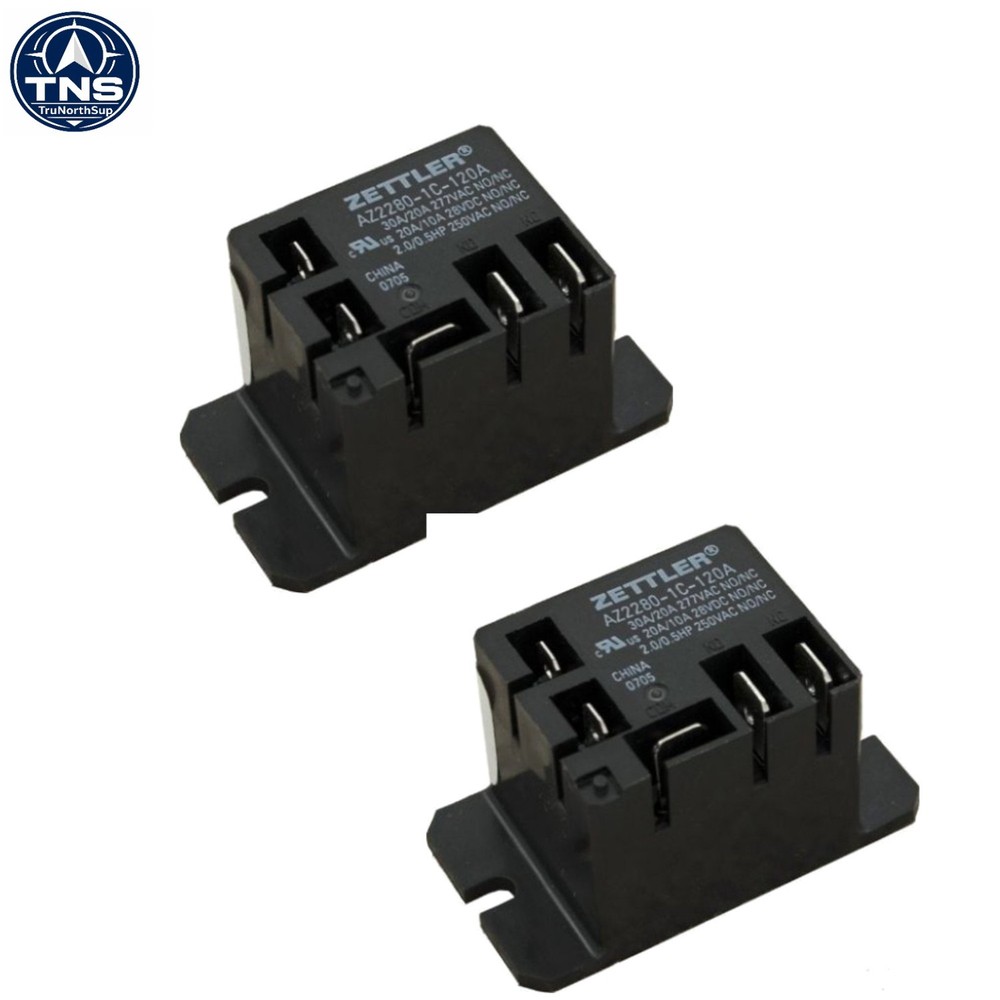 Compact 30A Power Relay, SPDT 120V AC – Epoxy Sealed, Pack of 2 for Reliability