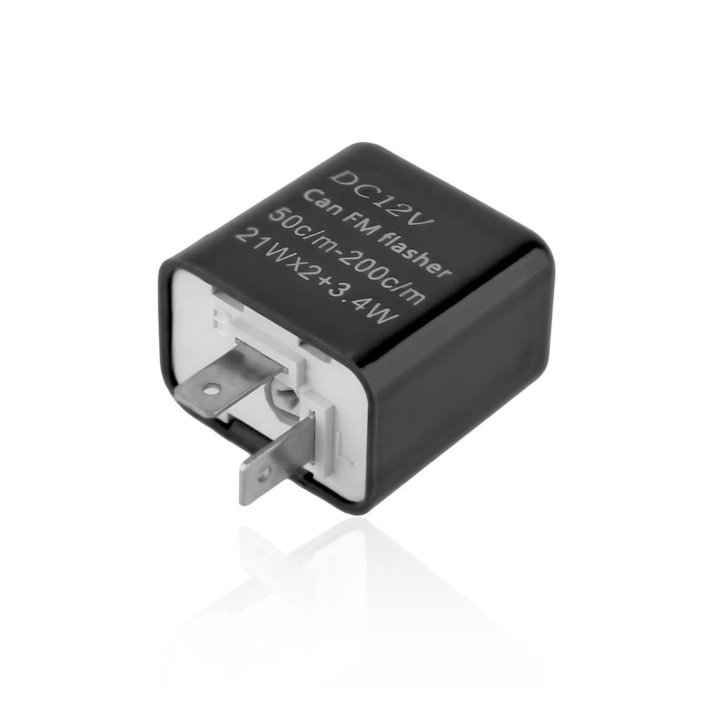 Wevdn 12V Speed Adjustable 2 Pin LED Flasher Relay, Electronic Flasher Relay Rep