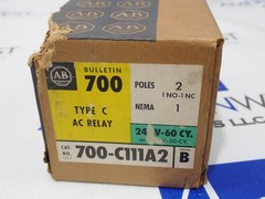 Allen Bradley 700-C111A2 Type C AC Relay Enclosed 24V/60CY 2 Pole NEMA 1