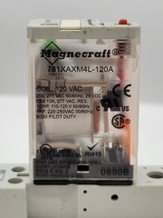 2PC Magnecraft 781XAXM4L-120A Relay w Socket Base 20A 277V 5Pin 120V Coil