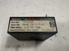 SSAC TSD1420 Solid State Timer Delay-on-Make Relay 120VAC 1A 0.2-10 Sec