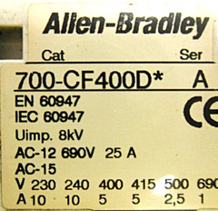 ALLEN BRADLEY 100-FPT /A PNEUMATIC TIMER WITH 700-CF400D*/A CONTACTOR RELAY