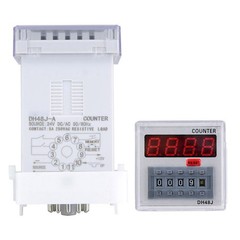DH48J‑A Digital Counter Delay Time Relay LED Display 1‑999900 11‑Pin (24V AC CX4