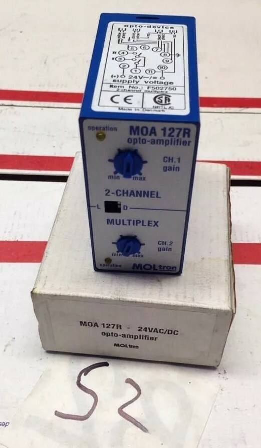 New Moltron 2 Channel Opto Amplifier MOA-127R 24V Warranty Fast Shipping!