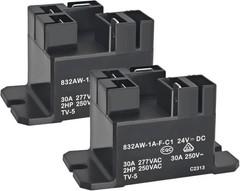 Relay 832AW 1A F C1 24VDC Heavy Duty 30A 250VAC SPDT Quick Connect HVAC Home