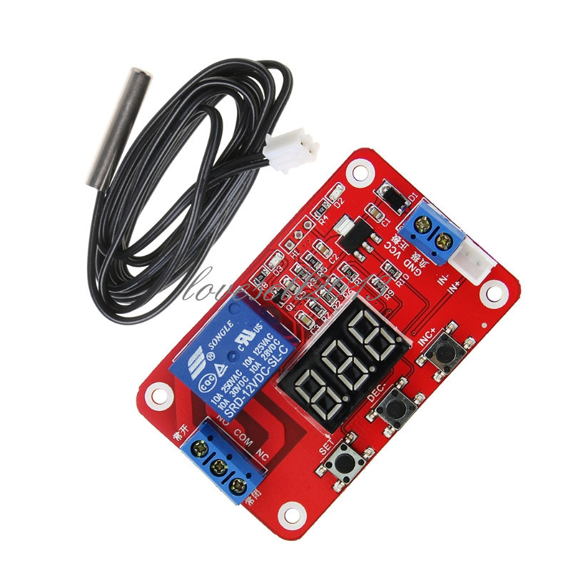 DC 12V Temperature Display Module Sensor Relay Switch Control -20 to 100℃ New