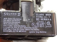 Square D 8501CO7V14 Ser. A Power Relay 30A NEW