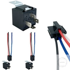 4-pin 40/30AMP 12V DC Relay Kit, SPST Automotive Relay, Pack of 2
