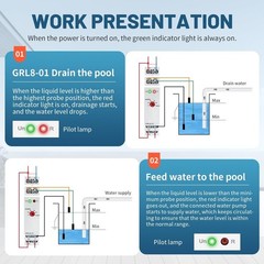 Water Level Sensor Control Relay 10A GRL8-01 AC/DC 24V-240V Liquid Level Cont…
