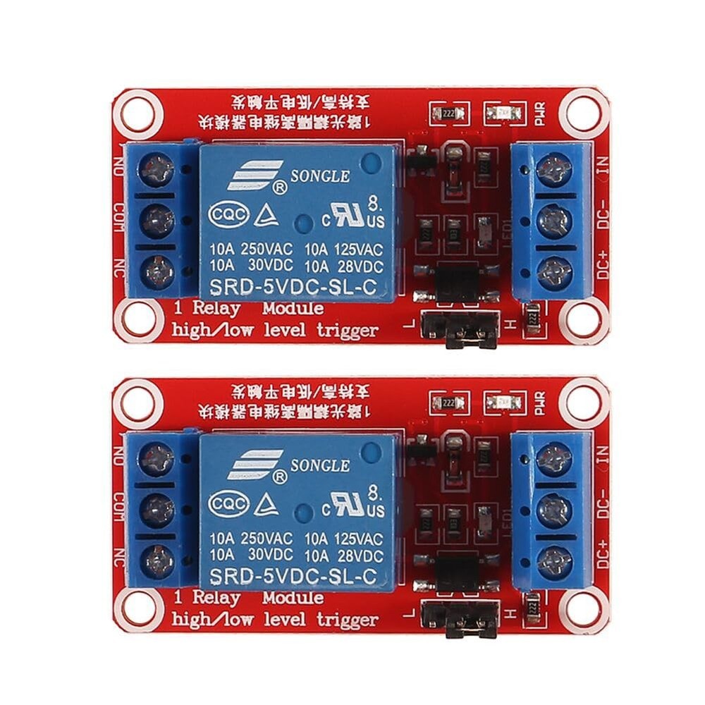 2pcs 5V One Channel Relay Module Switch with OPTO Isolation