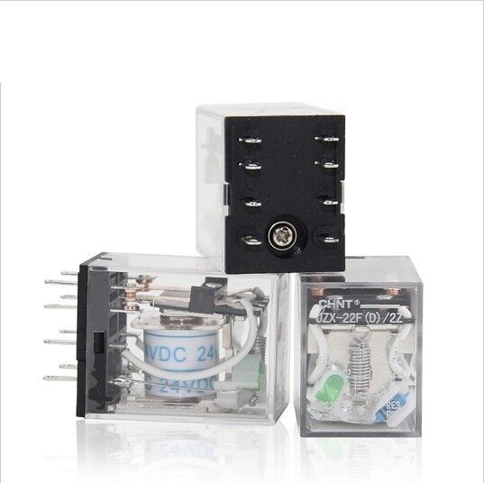 Qty:1 NEW FOR CHNT JZX-22F(D)/2Z DC24V 8-pin Intermediate relay Without base