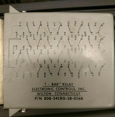 Electronic Controls Inc., T-Bar relay 32 pole 800-34CRG-28-G168