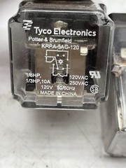 TYCO ELECTRONICS KRPA-5AG-120 RELAY LOT OF 2 UNMP