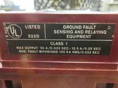Gould Type GR-200 Ground Shield Ground Fault Relay 202C1261UL 120V 60Hz Used