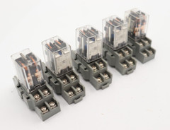 Philips ECG RLY243, 24 VAC, 2-Pole, 10A Relay & IDECSH2B-05 10A, 300V Socket