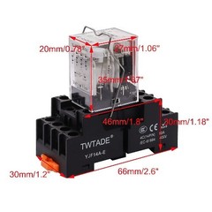 AC 12V Relay 5A Electromagnetic Power Coil Relay 14 Pin 4PDT 4NO+4NC HH54P MY4J