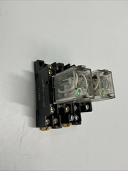 Lot of 2 Omron Relay LY2N-D2 with Socket 2-M4x12. W-001