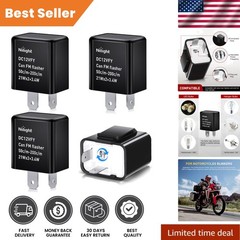 4PCS Adjustable 2 Pin Electronic Flasher Relay for Motorcycles – 12V & LED Co…