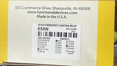 Functional Devices ESRN Emergency Lighting Bypass Shunt Relay UL924 120/277v