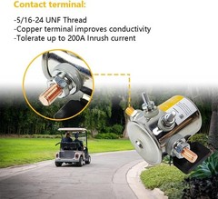 36 Volt Series Continuous Duty Solenoid Relay Nickel-Plating with Resistor & …
