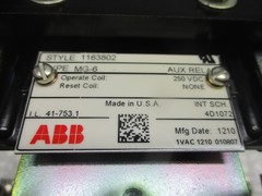 ABB 1163802 AUXILIARY RELAY 250V NSNP