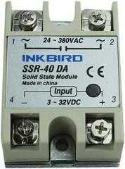 Solid State Relay 40DA DC SSR Black Heat Sink for PID Thermostat