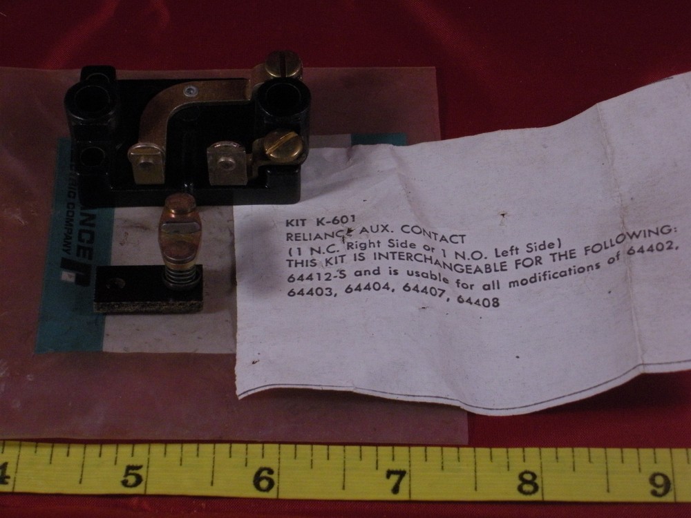 Reliance Electric K-601 Auxillary Contact Kit K601 64412-S 64402 64403 64404 New