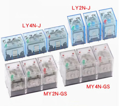 1pcs MY2N-GS DC24V MY2N-J MY4N-GS AC220 LY2N PYFZ Relay