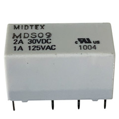 TE Connectivity / Midtex MDS09 Signal Relay 9VDC 1A DPDT Through Hole